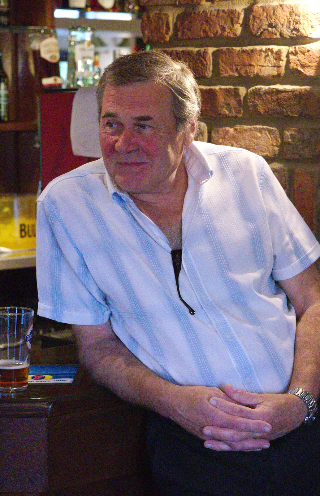 Alan at the bar from A Return to Bedford: the BSCC Annual Weekend Away, Shefford, Bedfordshire - 10th May 2014