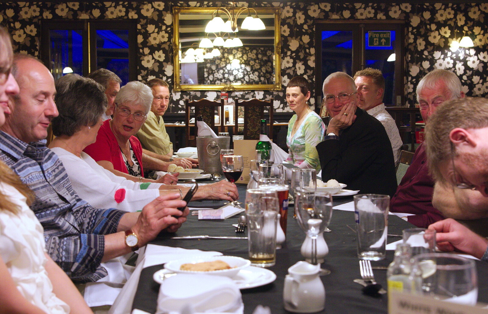 The bike group do dinner from A Return to Bedford: the BSCC Annual Weekend Away, Shefford, Bedfordshire - 10th May 2014