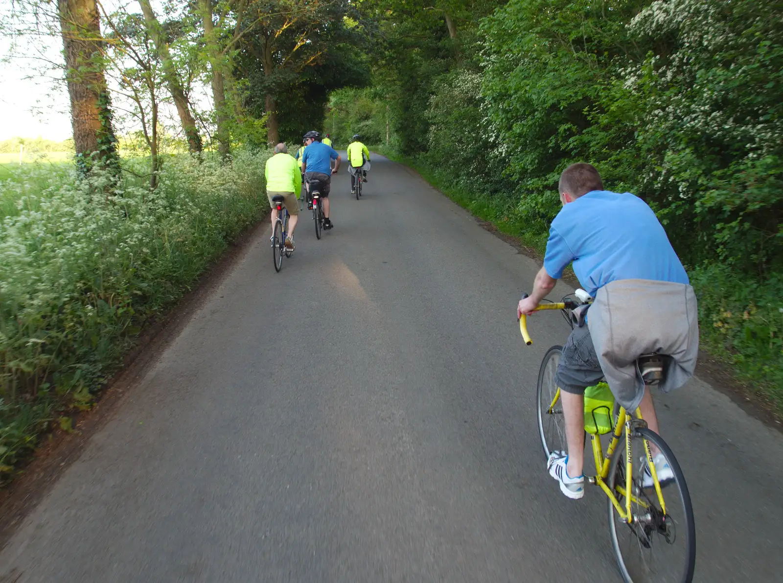 On the road to Worlingworth, from The BSCC at The Crown, Bedfield, Suffolk - 15th May 2014