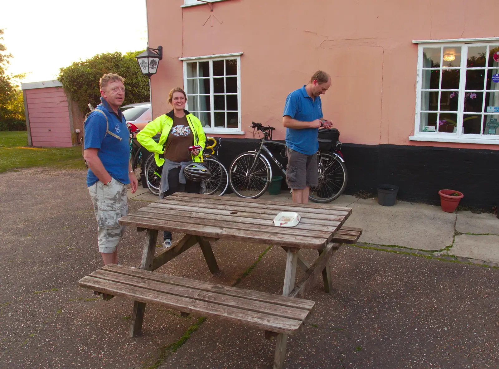 Gaz, Isobel and Paul, from The BSCC at The Crown, Bedfield, Suffolk - 15th May 2014