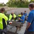 Time for a beer in the beer garden, The BSCC at The Crown, Bedfield, Suffolk - 15th May 2014