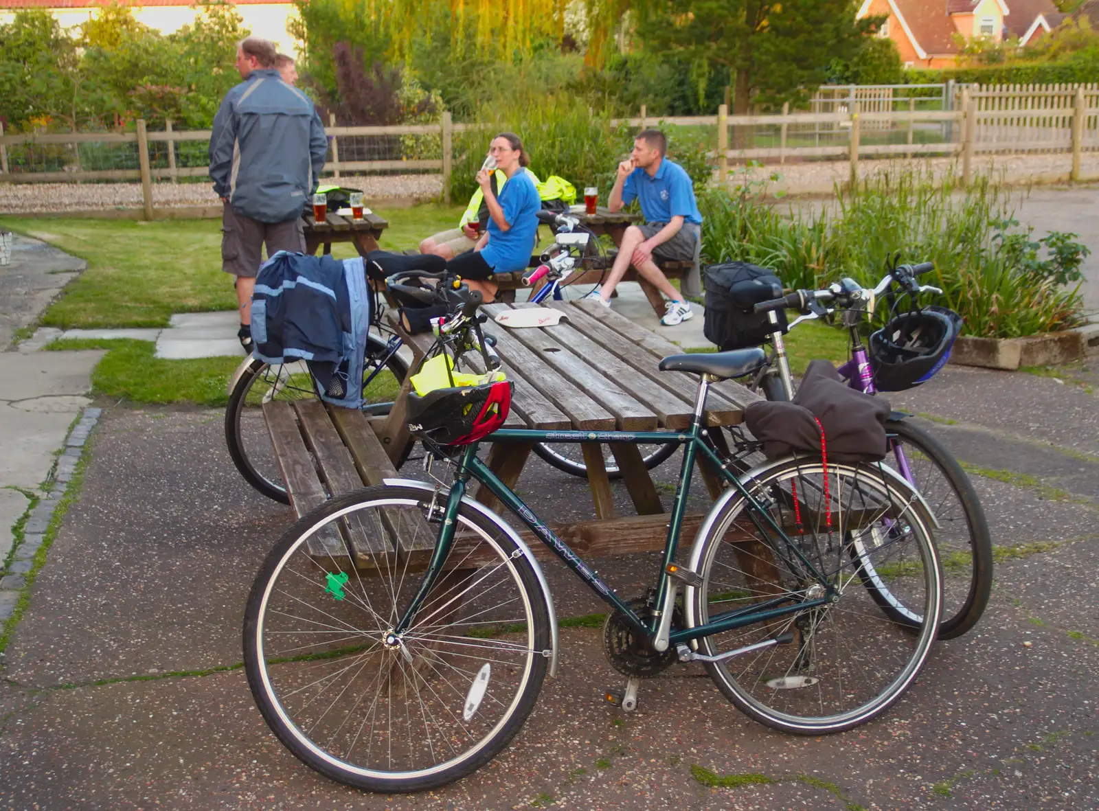 A pile of bikes, from The BSCC at The Crown, Bedfield, Suffolk - 15th May 2014