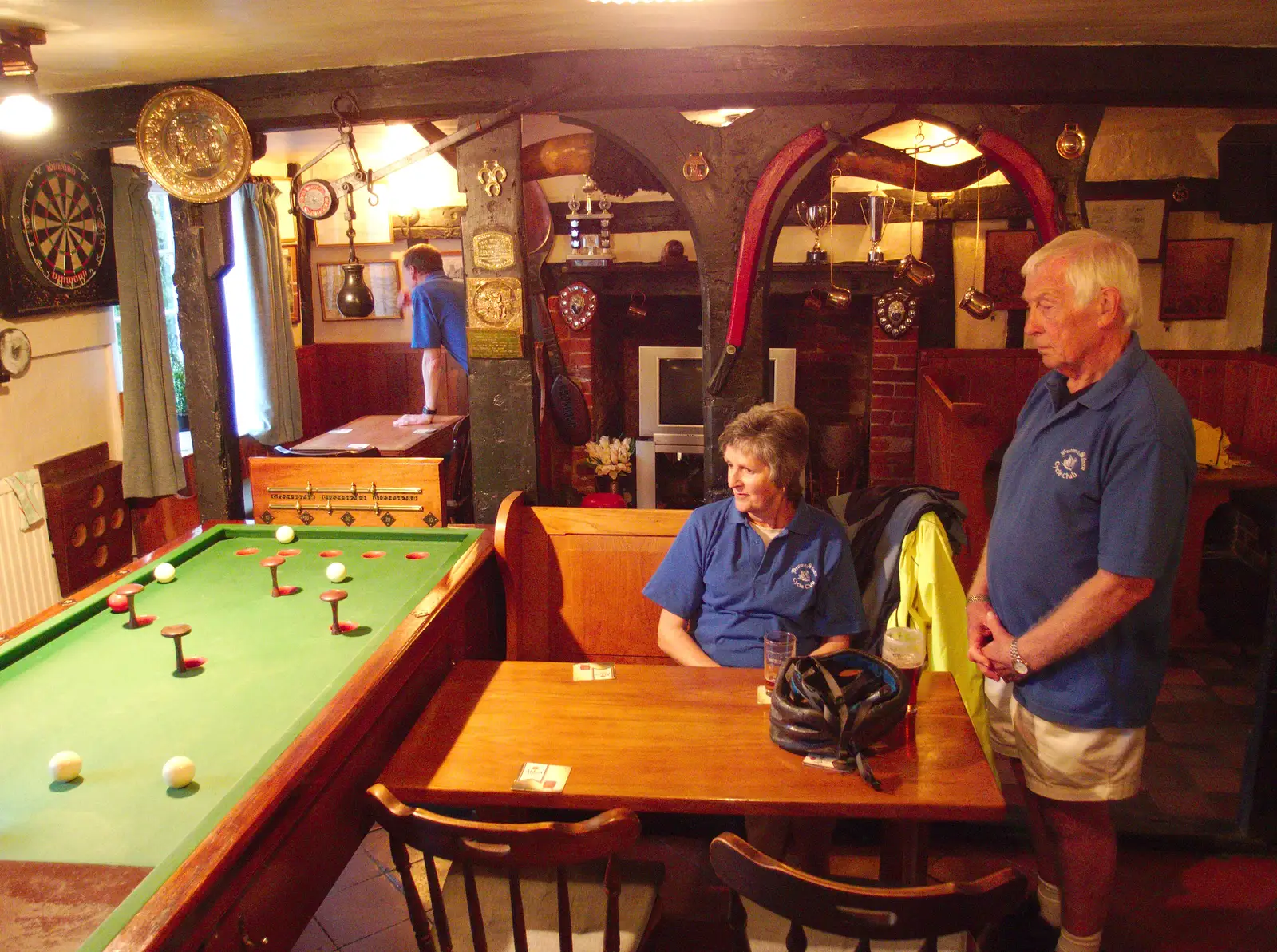 Jill and Colin observe proceedings, from The BSCC at The Crown, Bedfield, Suffolk - 15th May 2014