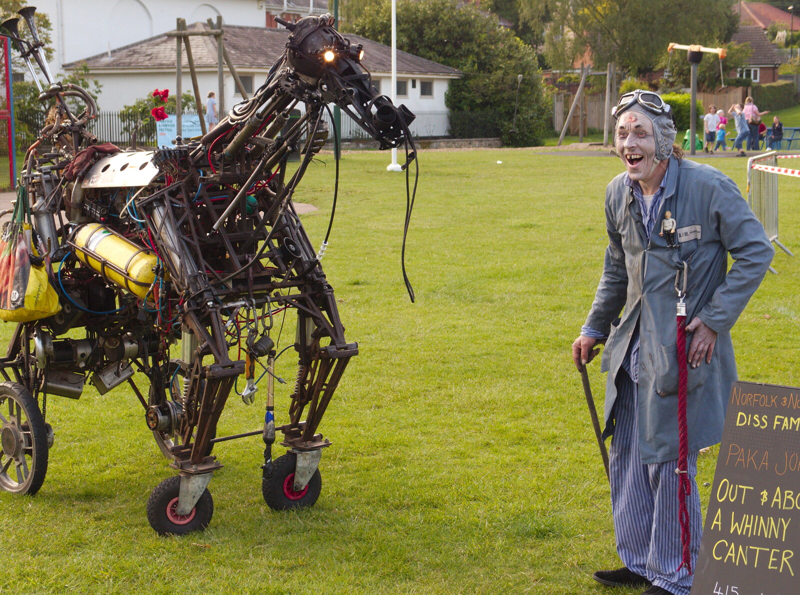 A dude with a robot horse from A Family Fun Day on the Park, Diss, Norfolk - 16th May 2014