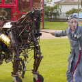 The horse is pulled over to the audience, A Family Fun Day on the Park, Diss, Norfolk - 16th May 2014