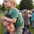 Harry gets a piggyback, A Family Fun Day on the Park, Diss, Norfolk - 16th May 2014