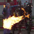 The horse breathes some impressive flames, A Family Fun Day on the Park, Diss, Norfolk - 16th May 2014