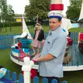 Ed takes a turn at pushing, A Family Fun Day on the Park, Diss, Norfolk - 16th May 2014