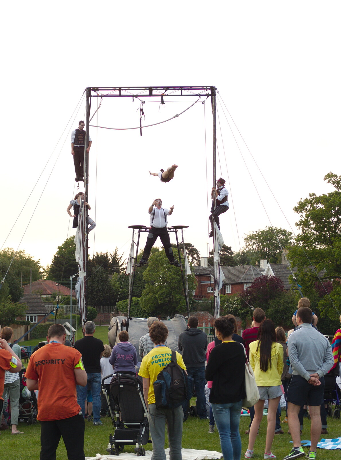 High-wire jumping from A Family Fun Day on the Park, Diss, Norfolk - 16th May 2014