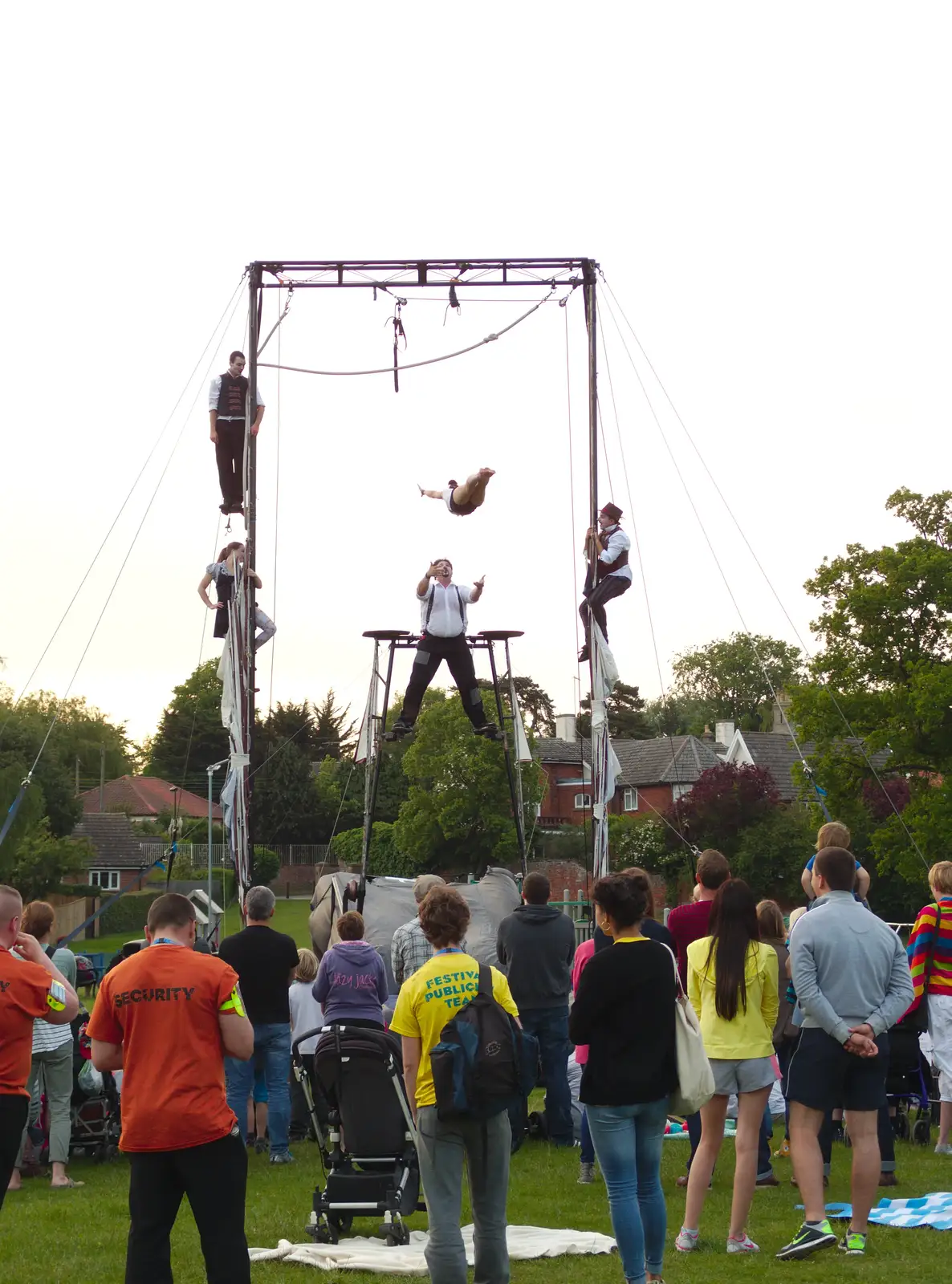 High-wire jumping, from A Family Fun Day on the Park, Diss, Norfolk - 16th May 2014