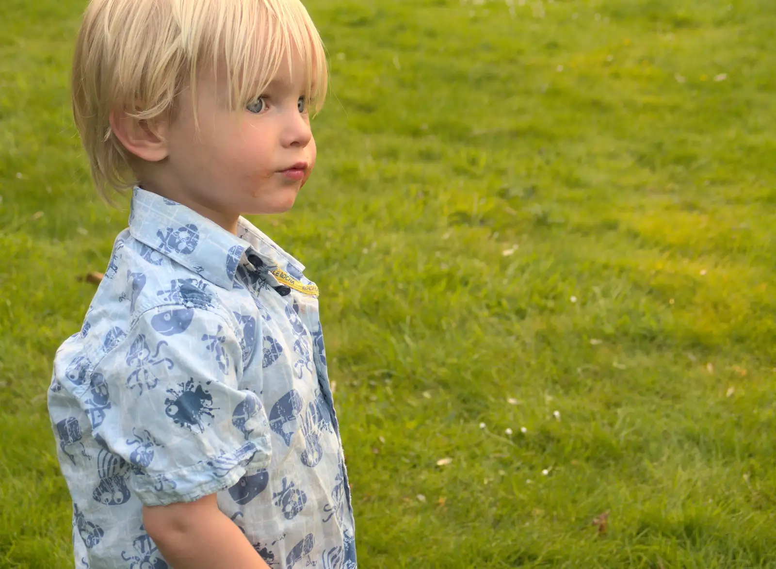 Harry looks around, from Thornham Four Horseshoes, and the Oaksmere, Brome, Suffolk - 17th May 2014