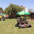 The Horseshoes' beer garden, Thornham Four Horseshoes, and the Oaksmere, Brome, Suffolk - 17th May 2014