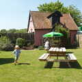 Harry runs around, Thornham Four Horseshoes, and the Oaksmere, Brome, Suffolk - 17th May 2014