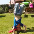 Fred does a head stand, Thornham Four Horseshoes, and the Oaksmere, Brome, Suffolk - 17th May 2014