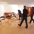 Rob strides around in the music room, The BBs Play Scrabble at Wingfield Barns, Wingfield, Suffolk - 24th May 2014