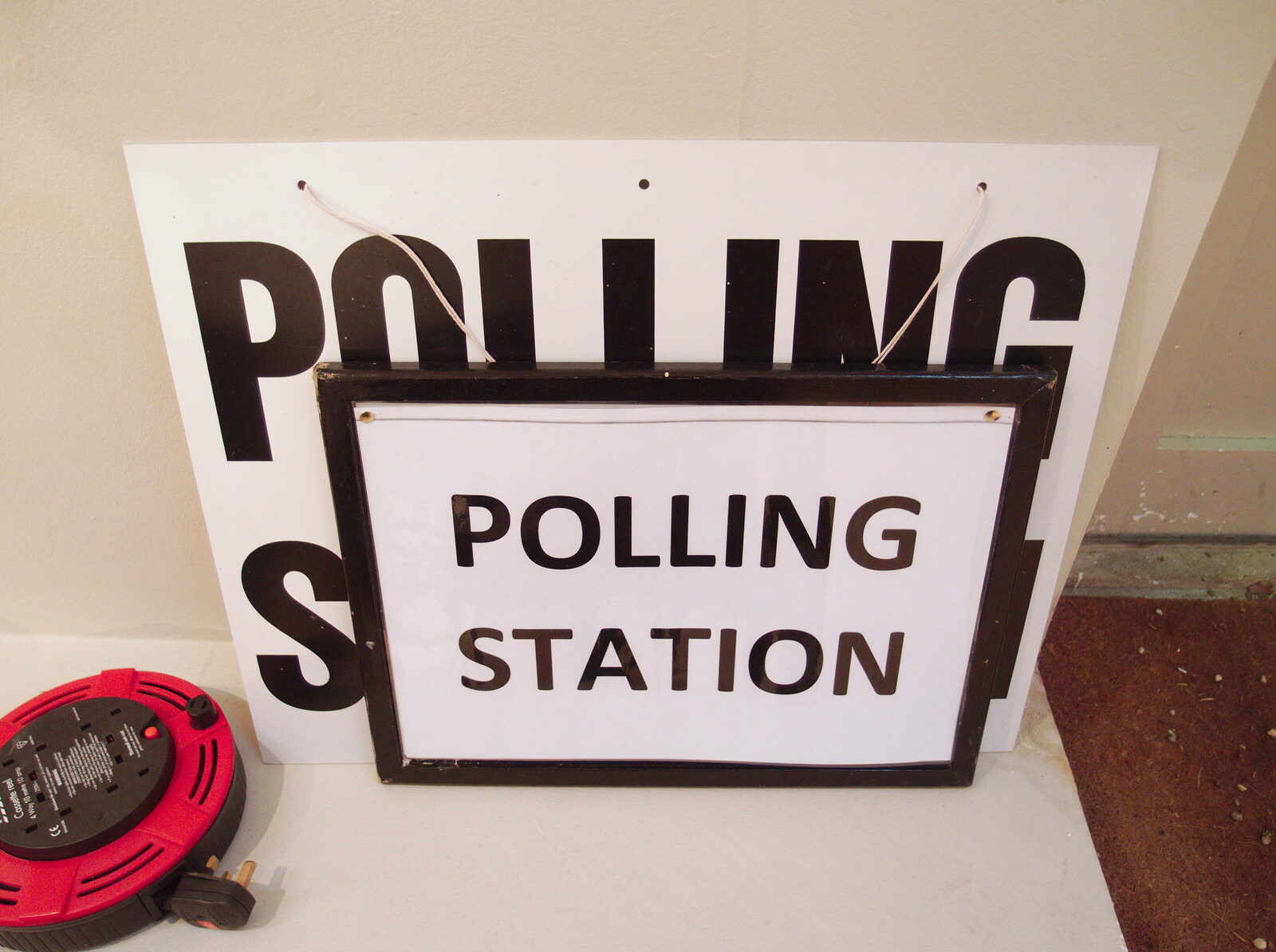 Some random polling-station signs from The BBs Play Scrabble at Wingfield Barns, Wingfield, Suffolk - 24th May 2014