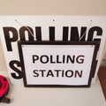 Some random polling-station signs, The BBs Play Scrabble at Wingfield Barns, Wingfield, Suffolk - 24th May 2014