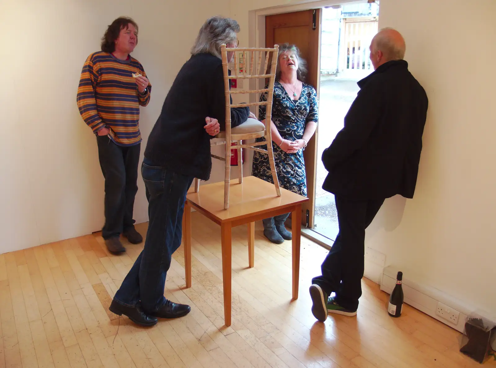 We wait for stuff to happen, from The BBs Play Scrabble at Wingfield Barns, Wingfield, Suffolk - 24th May 2014