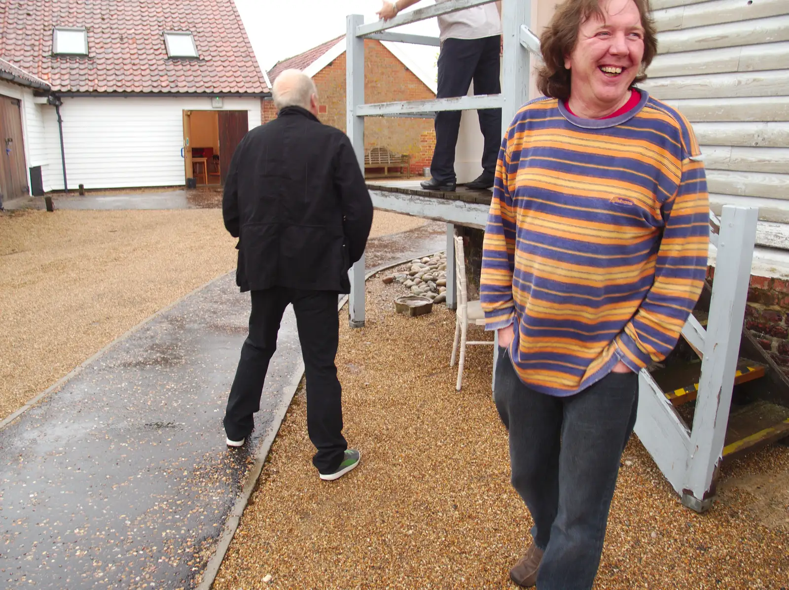 We break outside for a bit, from The BBs Play Scrabble at Wingfield Barns, Wingfield, Suffolk - 24th May 2014