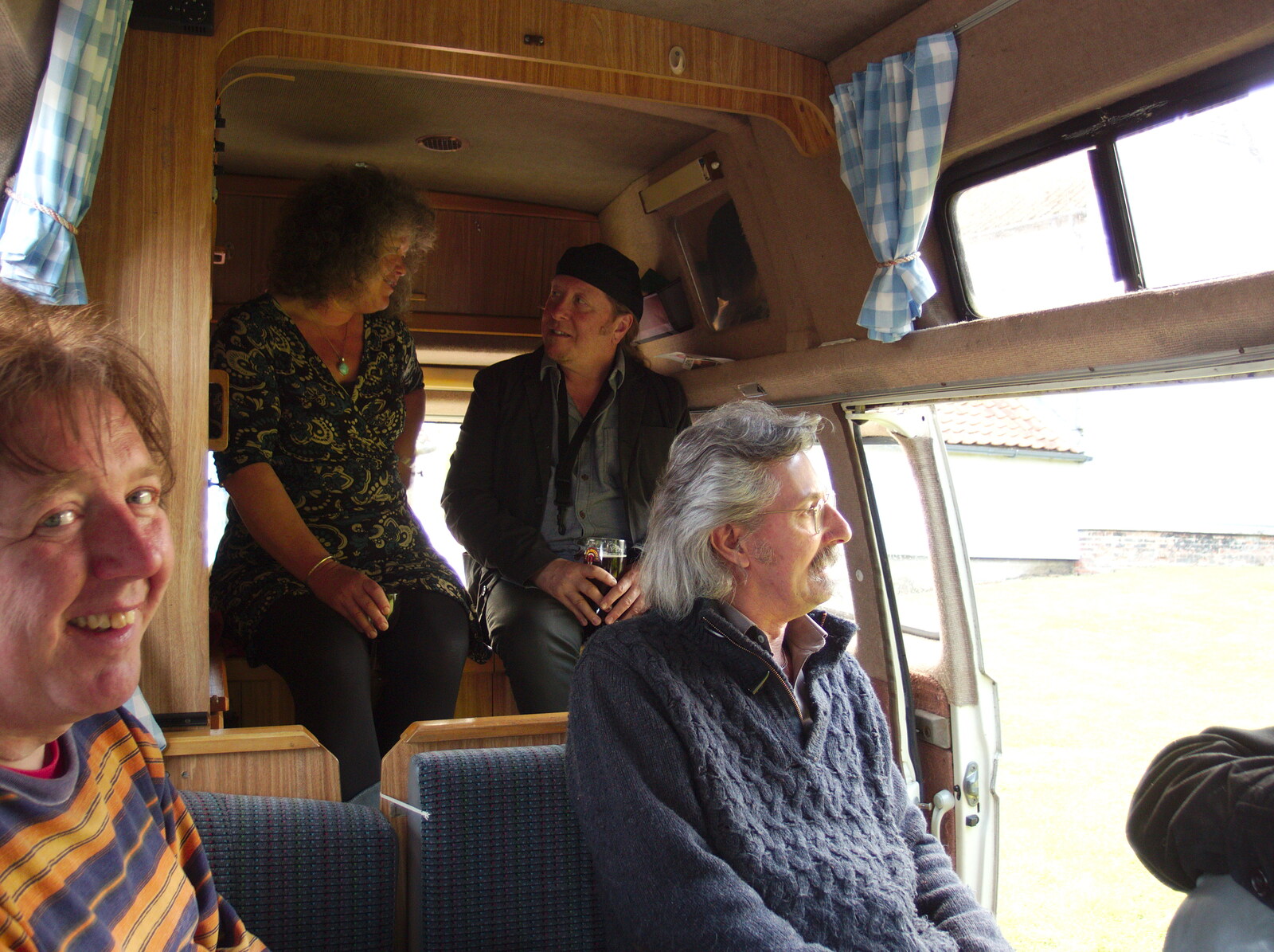 We hang out in the mobile Green Room from The BBs Play Scrabble at Wingfield Barns, Wingfield, Suffolk - 24th May 2014