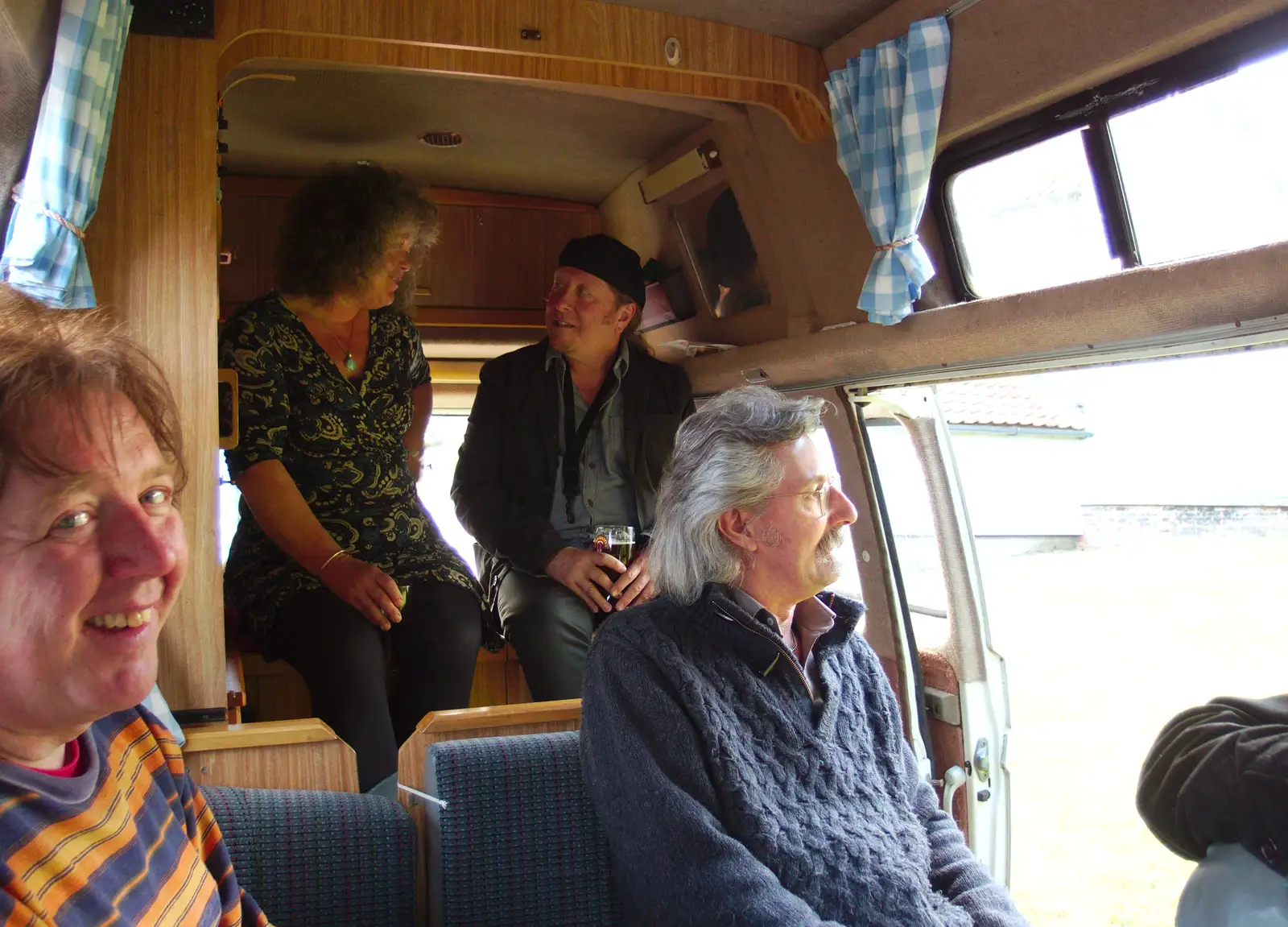 We hang out in the mobile Green Room, from The BBs Play Scrabble at Wingfield Barns, Wingfield, Suffolk - 24th May 2014