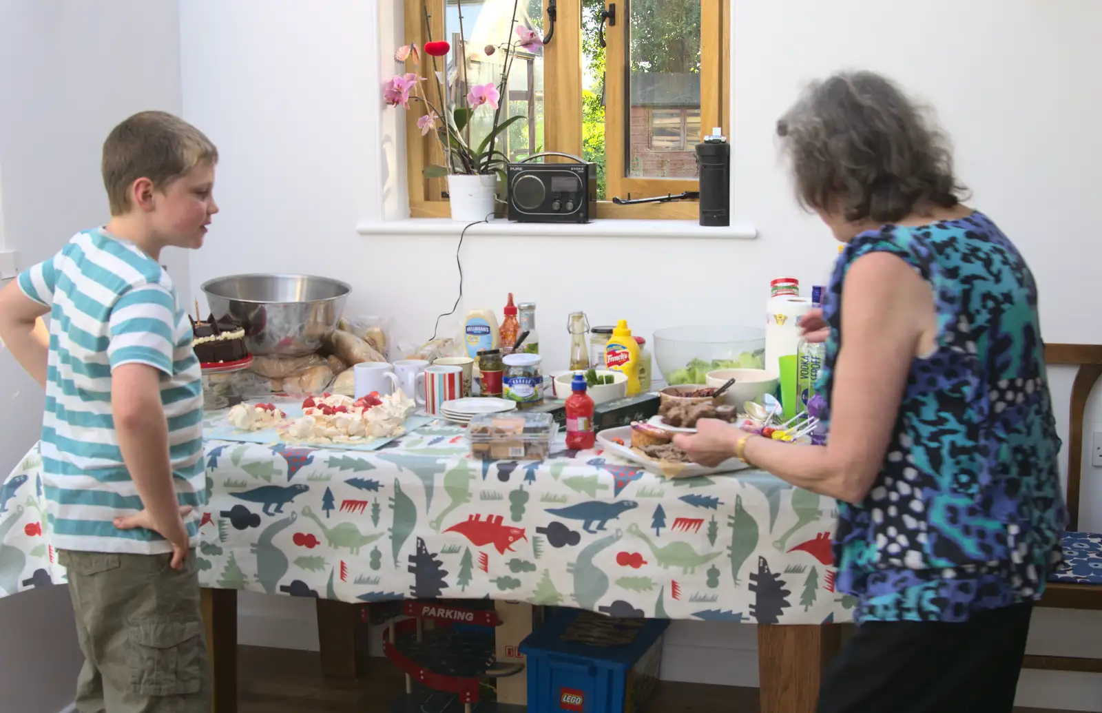 Matthew and Sylvia, from A "Not a Birthday Party" Barbeque, Brome, Suffolk - 25th May 2014