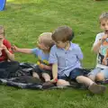 Edward, Harry, Henry and Fred eat lollies, A "Not a Birthday Party" Barbeque, Brome, Suffolk - 25th May 2014