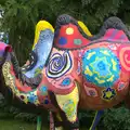 Brightly painted, weird-eyed camel, A Birthday Trip to the Zoo, Banham, Norfolk - 26th May 2014