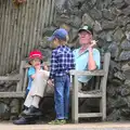 Grandad's got a fag on as the boys hang around, A Birthday Trip to the Zoo, Banham, Norfolk - 26th May 2014