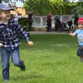 Fred and Harry run around, A Birthday Trip to the Zoo, Banham, Norfolk - 26th May 2014