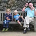 The boys have a bit of a sit down, A Birthday Trip to the Zoo, Banham, Norfolk - 26th May 2014