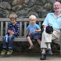 Grandad has a coffee, A Birthday Trip to the Zoo, Banham, Norfolk - 26th May 2014
