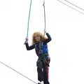 A girl on the high-wire, A Birthday Trip to the Zoo, Banham, Norfolk - 26th May 2014