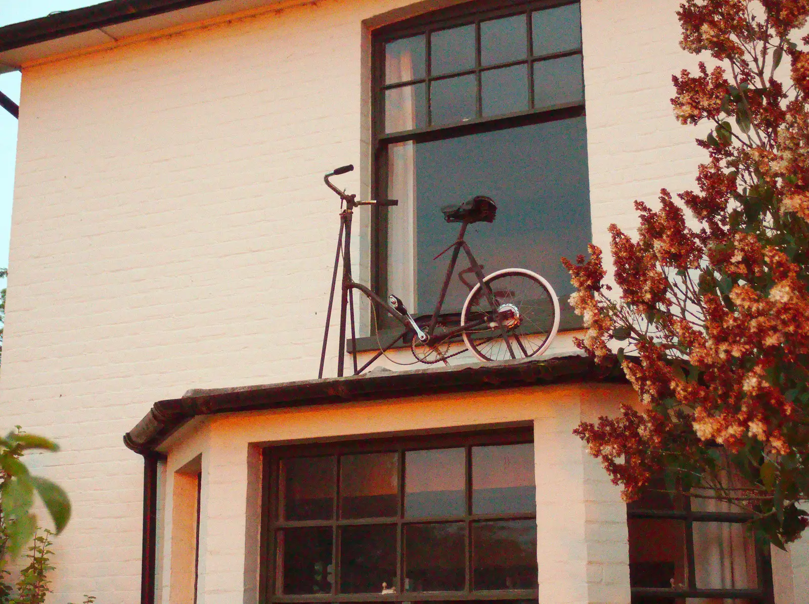 A bicycle sculpture, from The BSCC at the Railway Tavern, Mellis, Suffolk - 28th May 2014