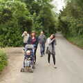Strolling up the road to the Cornwallis, Sis and Matt Visit, Suffolk and Norfolk - 31st May 2014