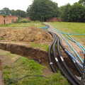 There's some pipe laying in the walled garden, Sis and Matt Visit, Suffolk and Norfolk - 31st May 2014