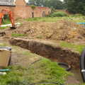 The walled garden is being rebuilt, Sis and Matt Visit, Suffolk and Norfolk - 31st May 2014