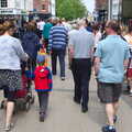 The gang stroll up Gentleman's Walk in Norwich, Sis and Matt Visit, Suffolk and Norfolk - 31st May 2014