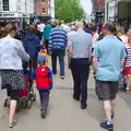 The gang stroll up Haymarket in Norwich, Sis and Matt Visit, Suffolk and Norfolk - 31st May 2014