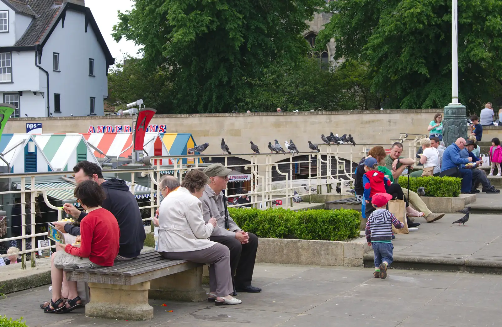 The scene above the market, from Sis and Matt Visit, Suffolk and Norfolk - 31st May 2014