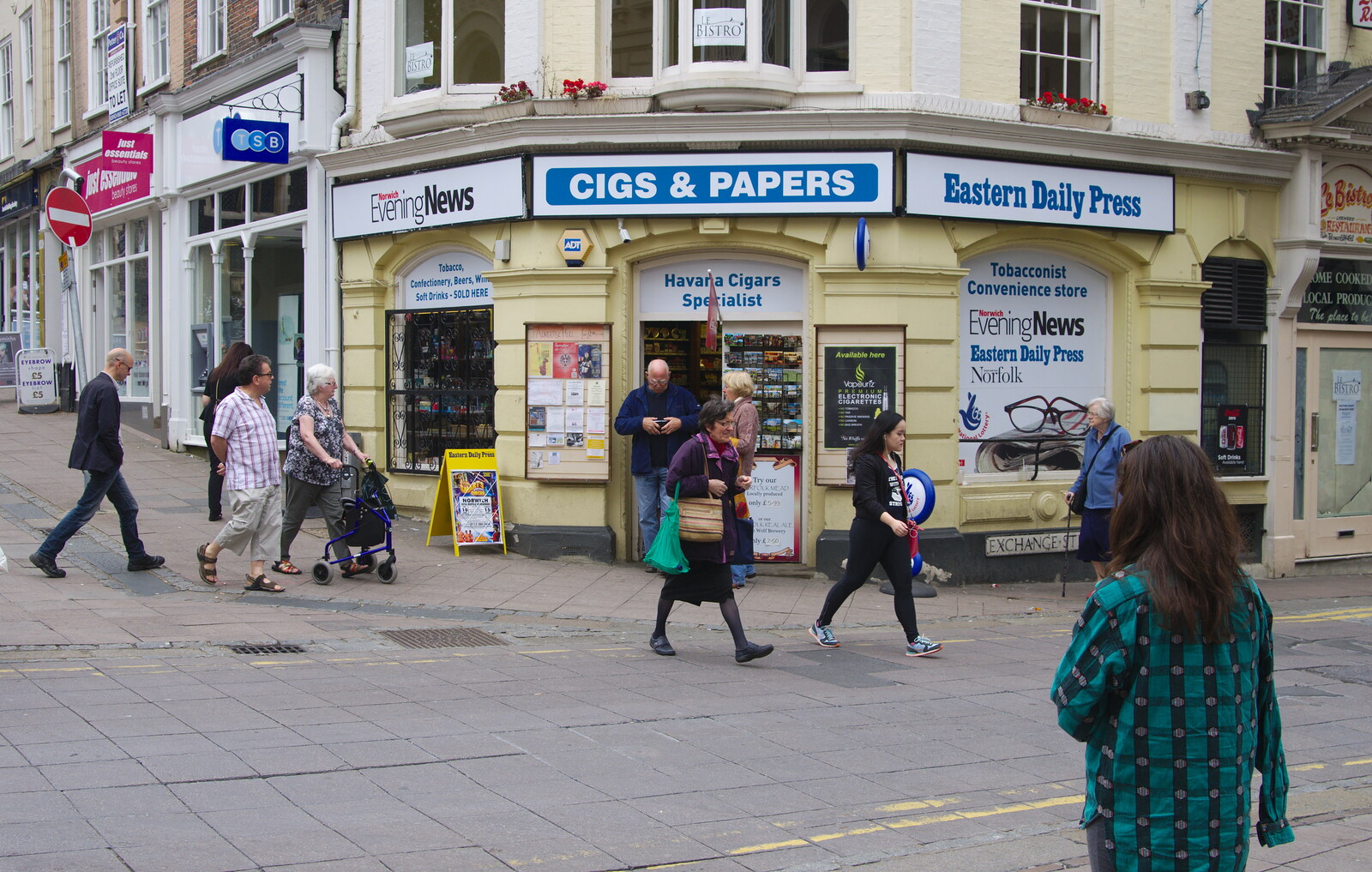 The very literal Cigs and Papers shop from Sis and Matt Visit, Suffolk and Norfolk - 31st May 2014