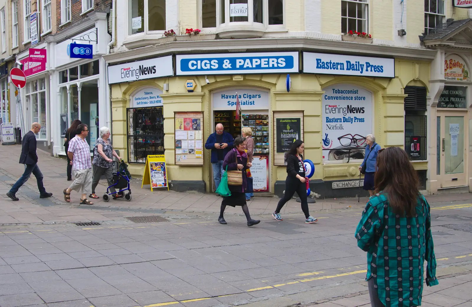 The very literal Cigs and Papers shop, from Sis and Matt Visit, Suffolk and Norfolk - 31st May 2014