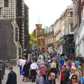 Crowds on Guildhall Hill, Sis and Matt Visit, Suffolk and Norfolk - 31st May 2014