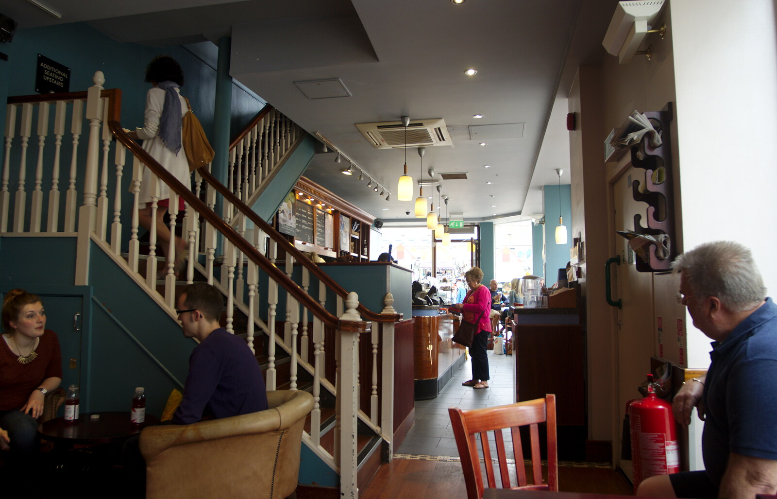 Inside Norwich's Café Nero from Sis and Matt Visit, Suffolk and Norfolk - 31st May 2014