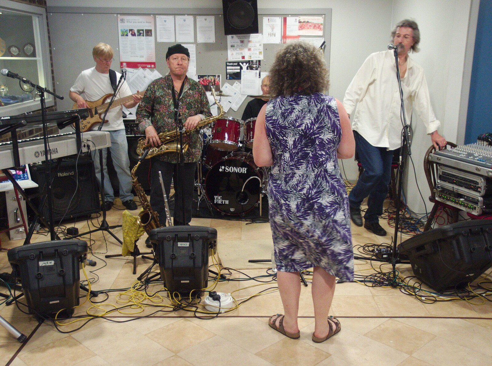 The BBs, with John and Mikey depping, set up from The BBs at Diss Rugby Club, Bellrope Lane, Roydon, Norfolk - 7th June 2014