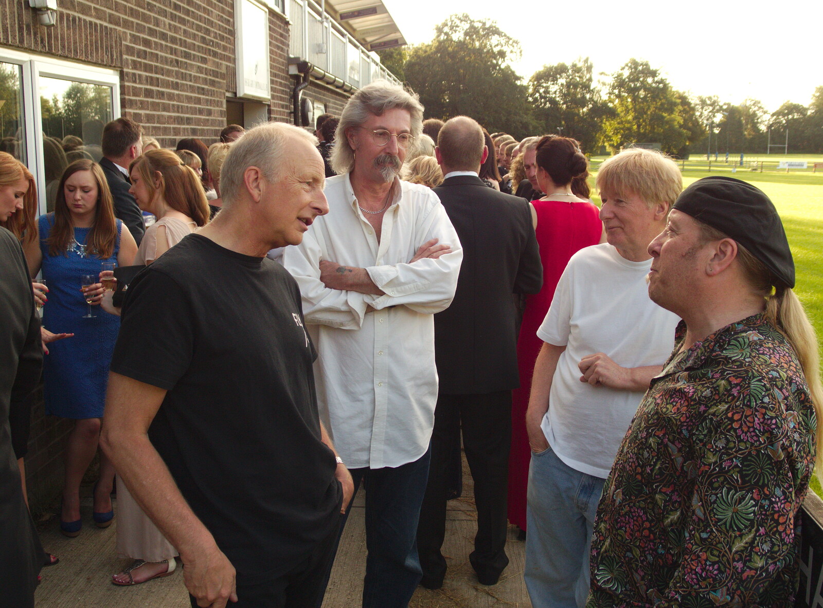 We hang around outside, with the guests from The BBs at Diss Rugby Club, Bellrope Lane, Roydon, Norfolk - 7th June 2014