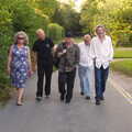 The band walk up Bellrope Lane, The BBs at Diss Rugby Club, Bellrope Lane, Roydon, Norfolk - 7th June 2014