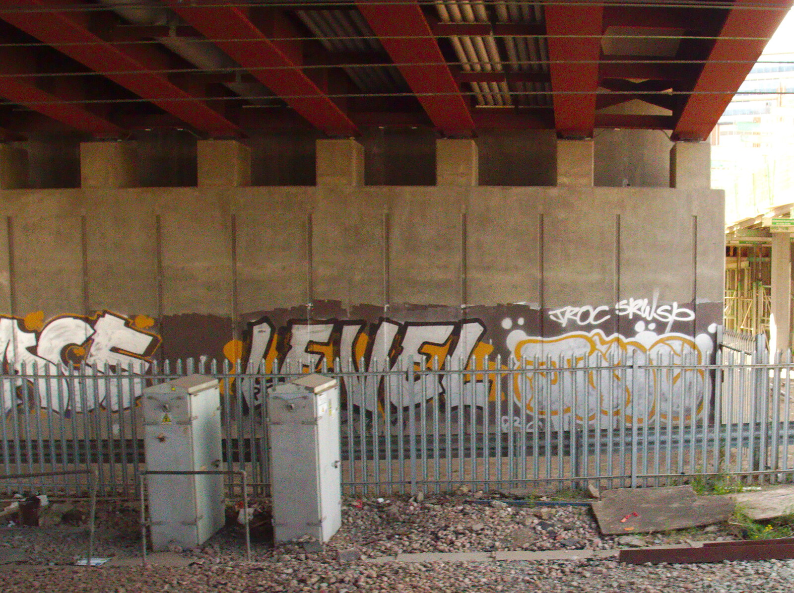 Graffiti under the bridge at Stratford from The BBs at Diss Rugby Club, Bellrope Lane, Roydon, Norfolk - 7th June 2014