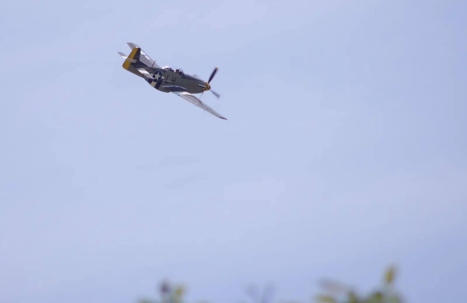 Janie the Mustang does a fly-by, from Isobel's Race For Life, Chantry Park, Ipswich - 11th June 2014