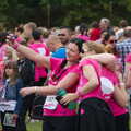 A selfie occurs, Isobel's Race For Life, Chantry Park, Ipswich - 11th June 2014